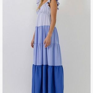 Color Block Maxi Dress